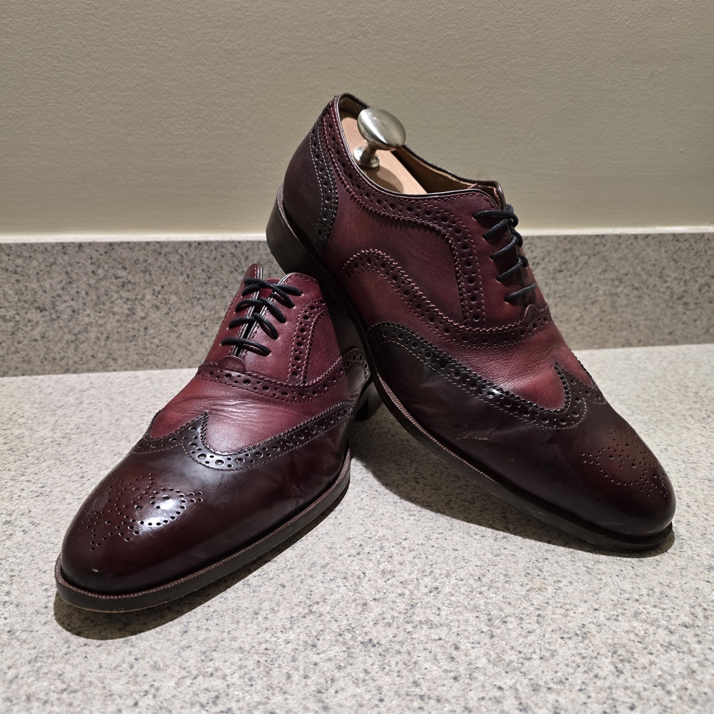 Johnston & Murphy 15-2454 Nolen Burgundy Oxfords